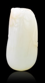 Large Chinese Jade Carved Snuff Bottle,19th C.