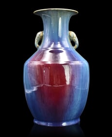 Chinese Flambe Glazed Vase, 18th C.