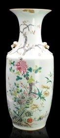 Large Chinese Famille Rose Floral Vase,ROC Period