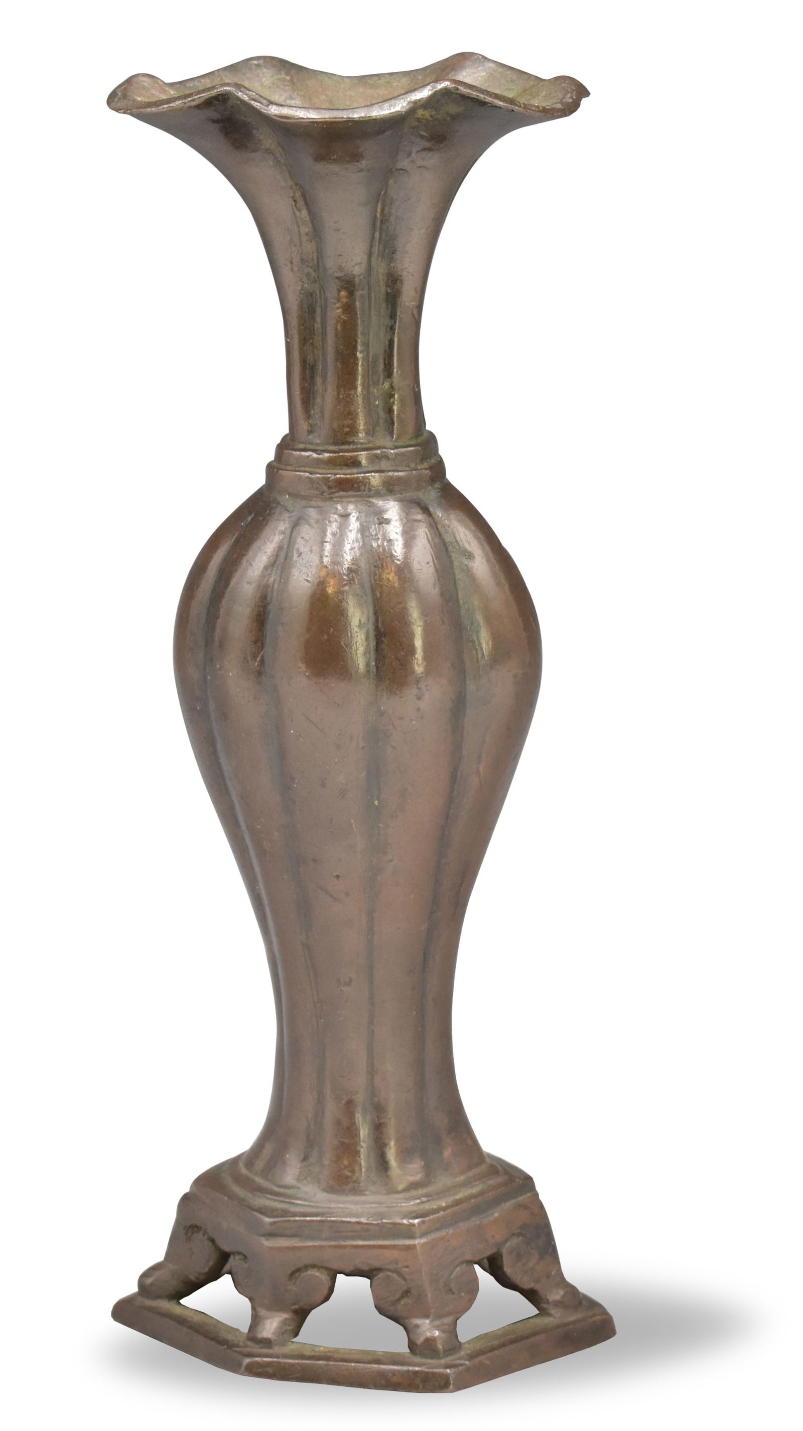 Chinese Bronze Cast Gu Vase, Ming Dynasty (1 of 11)