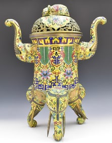 Large Chinese Cloisonne Censer ,ROC Period