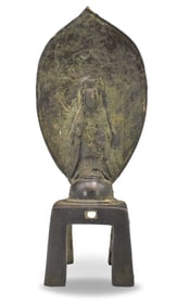Chinese Bronze Buddha on Stand, Northern Wei.