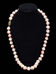 Chinese Iron Red Beads Necklace, ROC Period