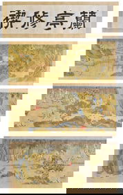 After"Qiu Yin" Chinese Hand Scroll Painting,19th C