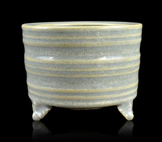 Chinese Longquan Celadon Tripod Censer, Yuan D.