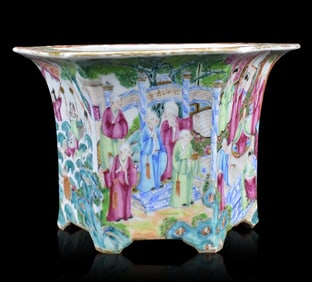 Chinese Export Rose Medallion Planter, 19th C.