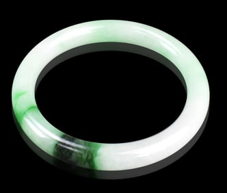 Chinese Jadeite Carved Bangle, Qing Dynasty