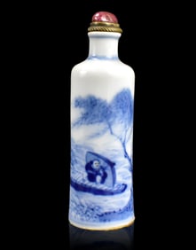 Chinese Blue & White Snuff Bottle,19th C.