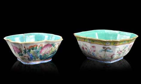2 Chinese Famille Rose Bowls, 19th C.