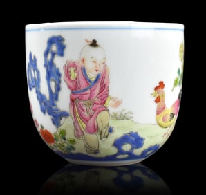 Chinese Famille Rose Chicken Cup, ROC Period