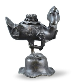 Chinese Bronze Cast Duck Form Censer,17th C.