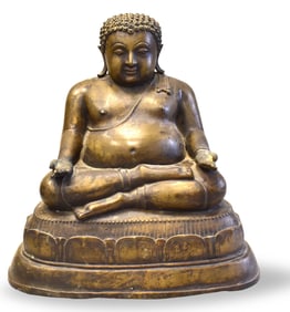 Large Asian Copper Alloy Mahakatyana Figure,19th C