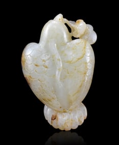 Chinese Archaic Jade Carved Bird Toggle