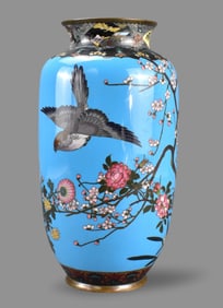 Japanese Cloisonne Vase, Meiji Period
