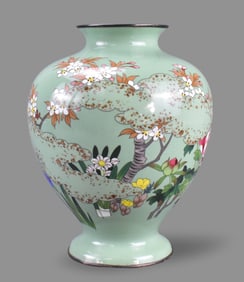 Japanese Cloisonne Vase, Meiji Period