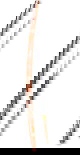 Japanese WW II Tachi Sword: A Japanese World War II Katana sword. A long and thick sword with long handle, circular tsuba cast with dragon in clouds,The long blade has an angular boshi to a point at the tip. Lacquered wooden sca
