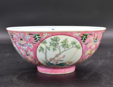 Chinese Famille Rose "Medallion" Bowl, Daoguang Pe