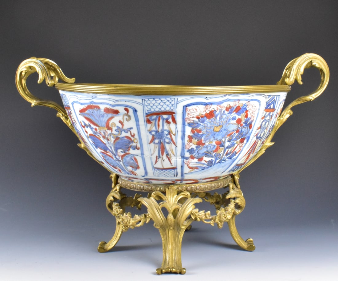 Chinese Imari Style Bowl w/ French Ormolu,Kangxi P (1 of 15)
