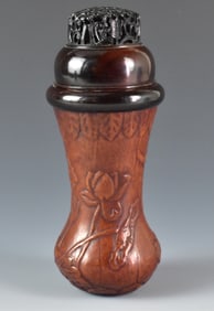 Chinese Gourd Carved Cricket Cage, ROC Period