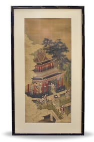 Large Painting on Silk of "Xiwangmu" ,Qing Dynasty