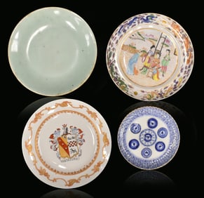 Group of 4 Chinese Export Dish, 18/19th C.