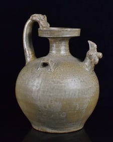 Chinese Yue Ware Chicken Head Ewer, Eastern Jin D.