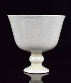 Chinese White Pottery Stem Cup, Sui/ Tang Dynasty
