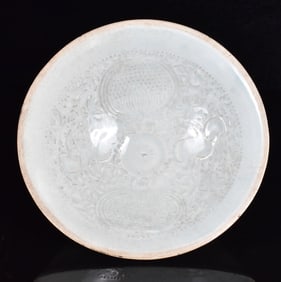 Chinese Qingbai Glazed Molded Bowl, Song Dynasty
