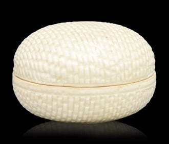 Chinese White Glazed Covered Box, Yuan Dynasty