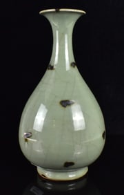 Chinese Longquan Ware Russet Spot Vase,Yuan D.