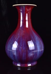 Chinese Flambe Glazed Yuhuchun Vase, 18/19th C.