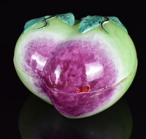 Chinese Famille Rose "Peach" Covered Box, 19th C.