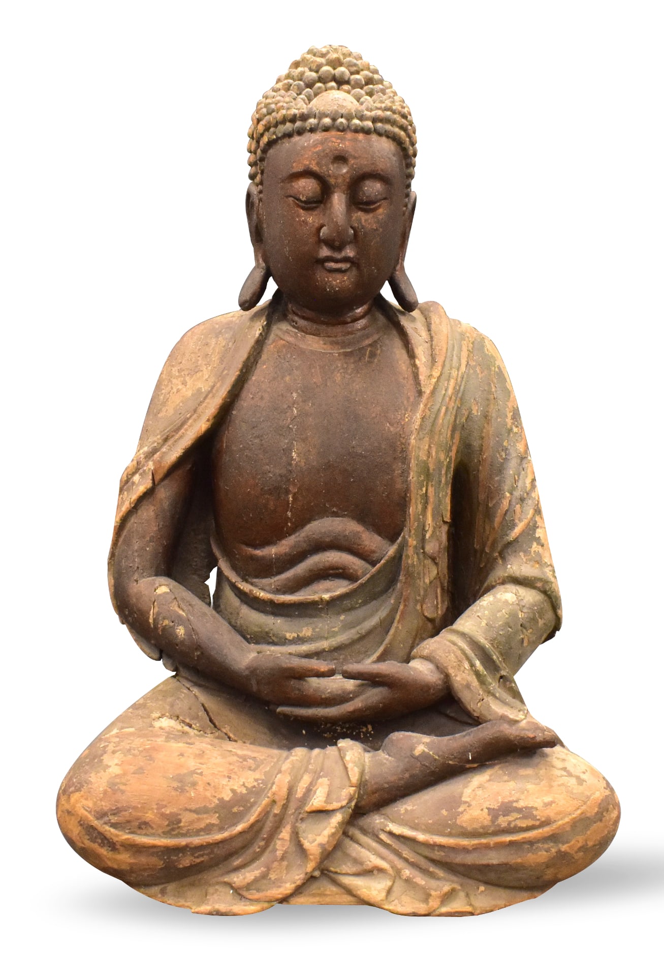 Massive Chinese Gilt Lacquered Wooden Buddha (1 of 16)