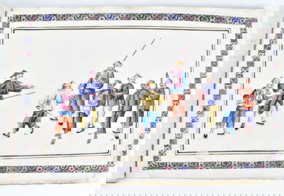 12 Pages Chinese Pith Painted Album, Qing Dynasty