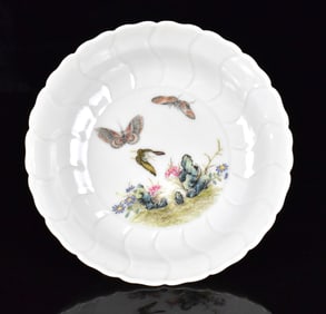 Chinese Enameled "Butterflies" Porcelain Dish