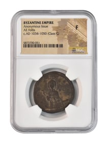 AD 1034-1050 Byzantine Empire Bronze Coin