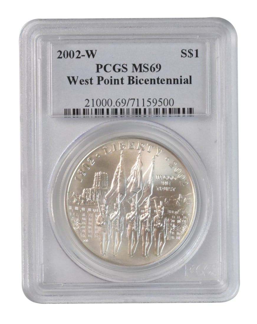 2002 West Point Bicentennial 1 Dollar Silver Coin (1 of 5)