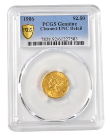 1906 USA 2.5 Dollar Gold Coin