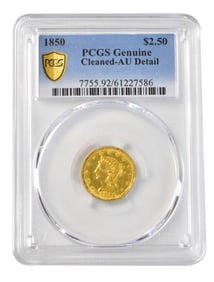 1850 USA 2.5 Dollar Gold Coin