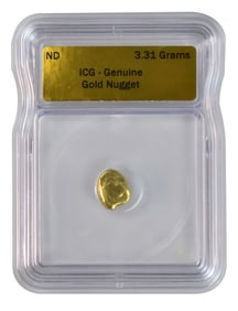 ICG-Genuine Gold Nugget 3.31 Grams