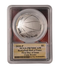 2020 1 Dollar Clyde Drexler Silver Coin (signed)