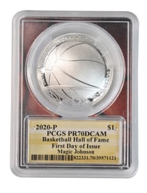 2020 1 Dollar Magic Johnson Silver Coin (signed)