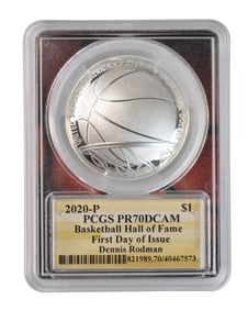 2020 1 Dollar Dennis Rodman Silver Coin (signed)