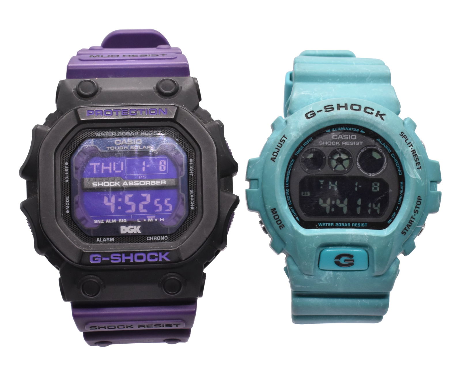 Two Casio G-Shock Watches Purple & Green (1 of 7)