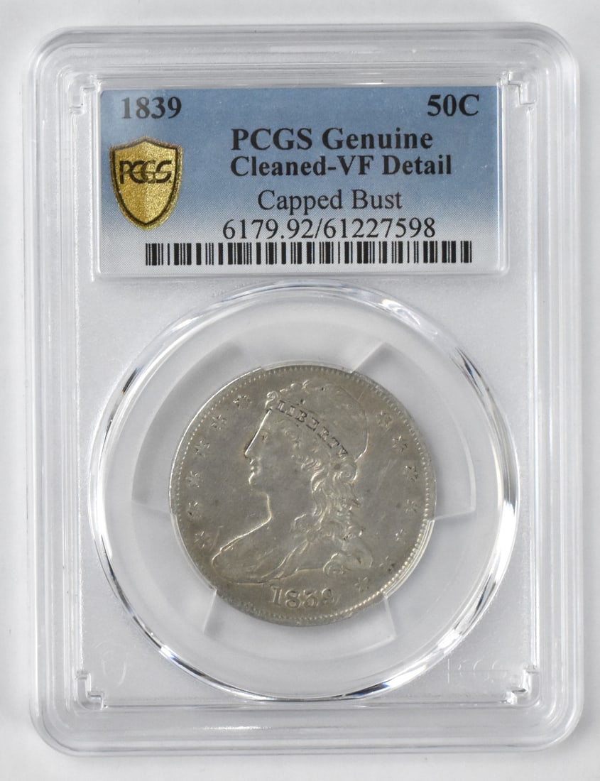 1839 US Silver Half Dollar PCGS Grade VF (1 of 5)