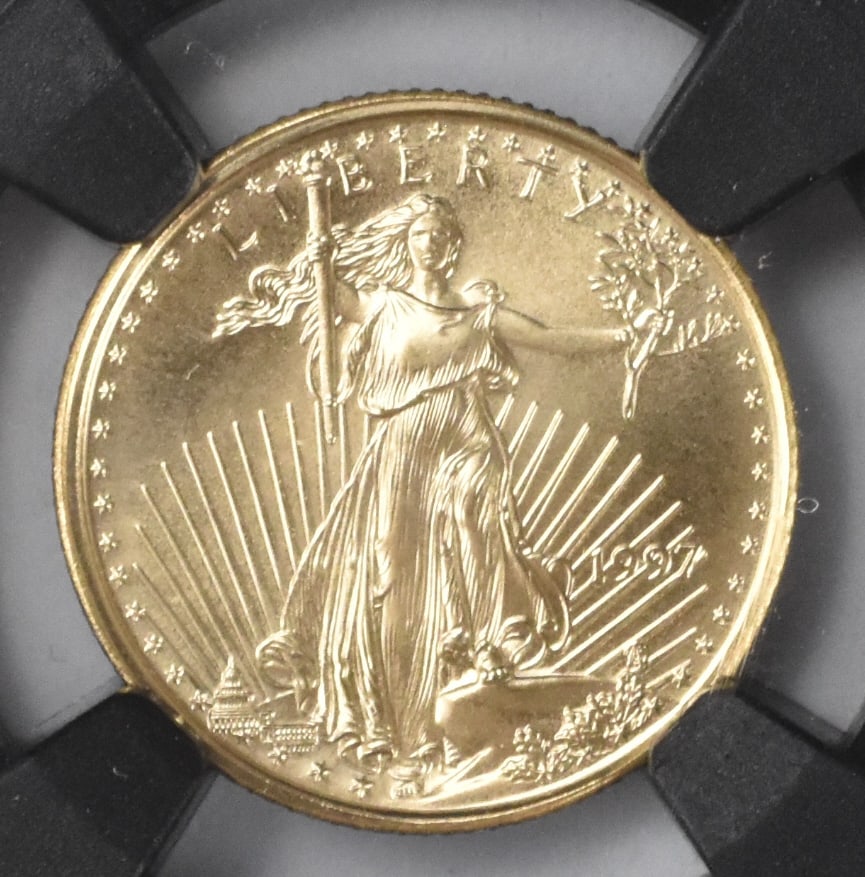 1997 Eagle $5 Dollar 1/10oz Fine Gold Coin (1 of 5)