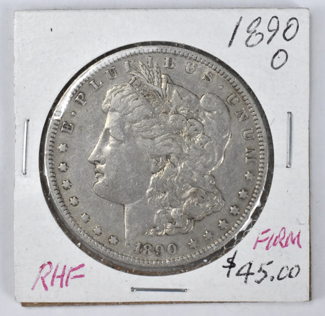 1890-O US Dollar Silver Coin, RHF (1 of 2)