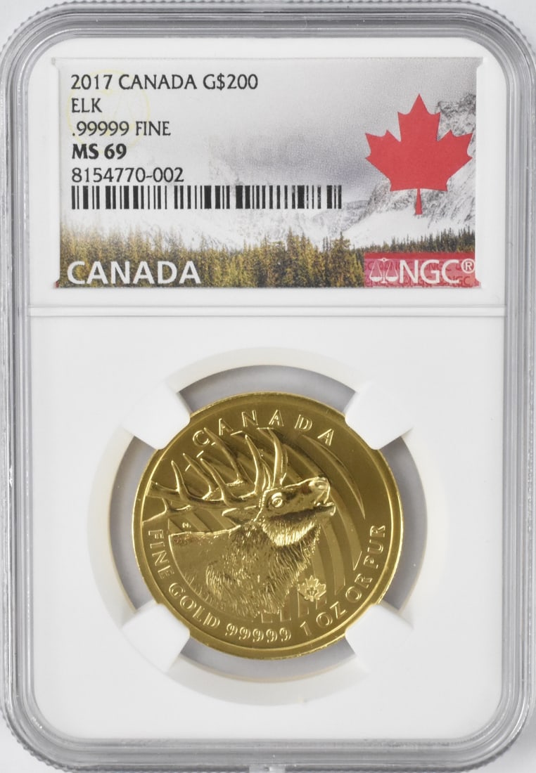 2017 Canada $200 Elk Gold Coin,NGC Grade (1 of 5)