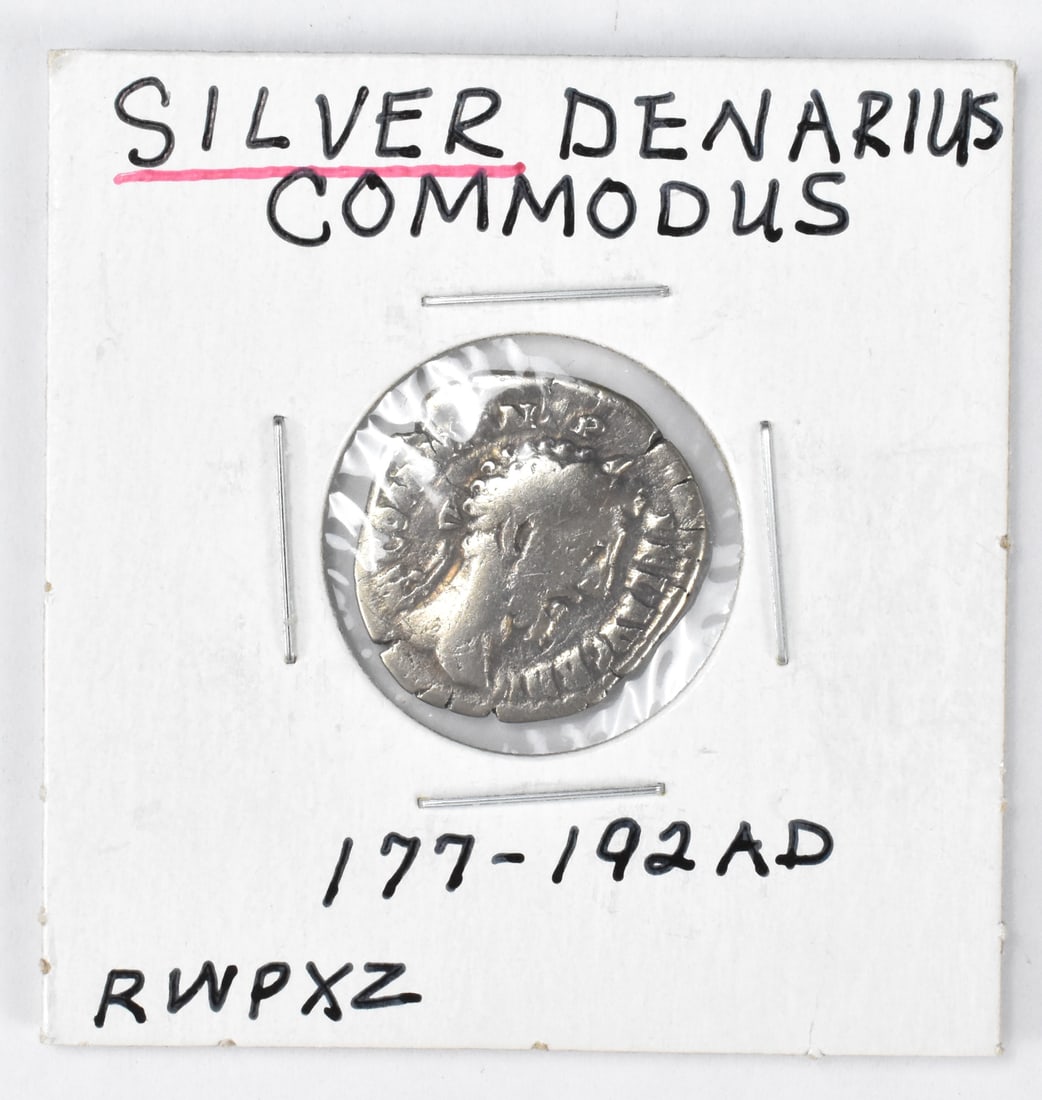 177-192 AD Silver Denarius Commodus Coin (1 of 3)