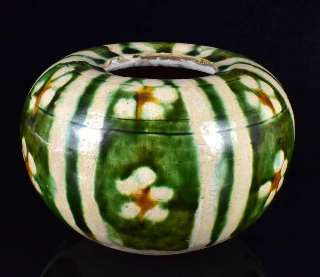 Chinese Sancai Glazed Waterpot, Tang Dynasty (1 of 8)